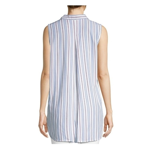 BeachLunchLounge Striped Sleeveless Button Up NWT🔖 - Picture 2 of 8